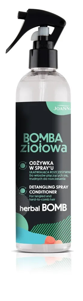 JOANNA Herbal Bomb Iššukavimo purškiklis kondicionierius susivėlusiems ir sunkiai šukuojamiems plaukams 300 ml