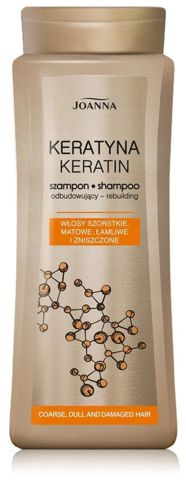 Joanna Keratin šampūnas šiurkštiems ir pažeistiems plaukams 400ml - Kosmetika