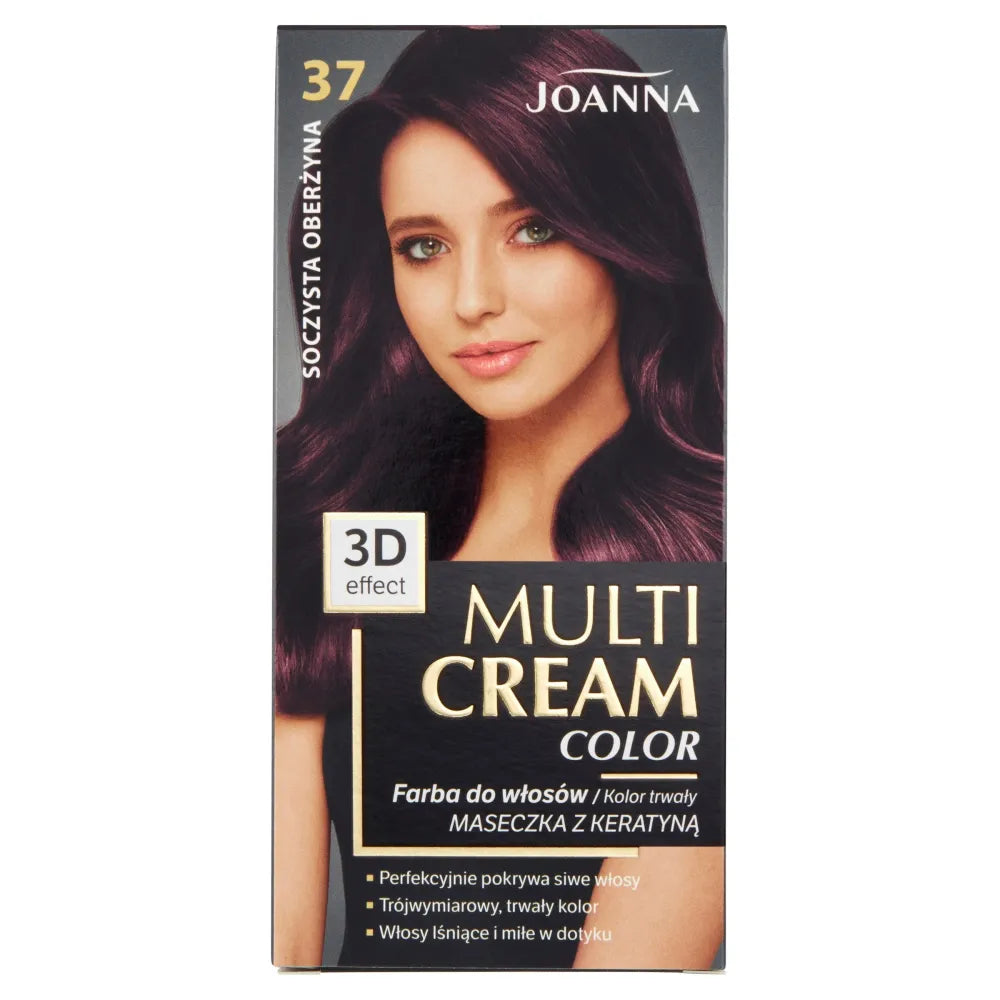 JOANNA Multi Cream Color Plaukų dažai Nr. 37 Sultingas Baklažanas - Kosmetika