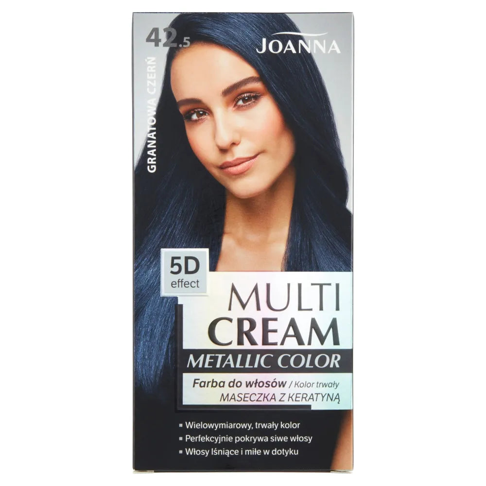 JOANNA Multi Cream Metalinis Plaukų Dažai Nr. 42.5 Jūrinė Juoda. - Kosmetika