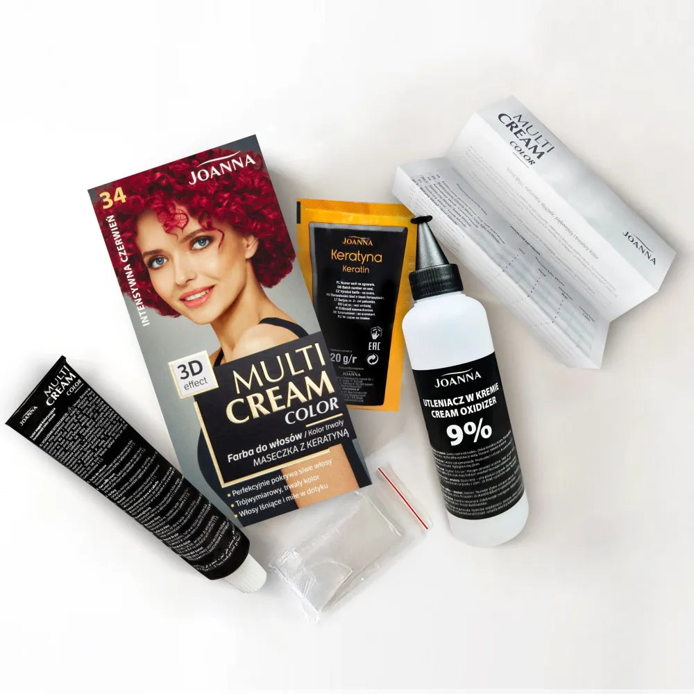 JOANNA MULTI CREAM Spalva 34 Intensyvi Raudona - Kosmetika