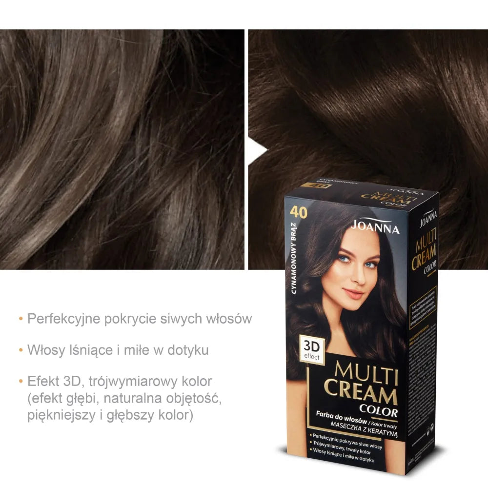 JOANNA MULTI CREAM Spalva 40 cinamonų ruda - Kosmetika