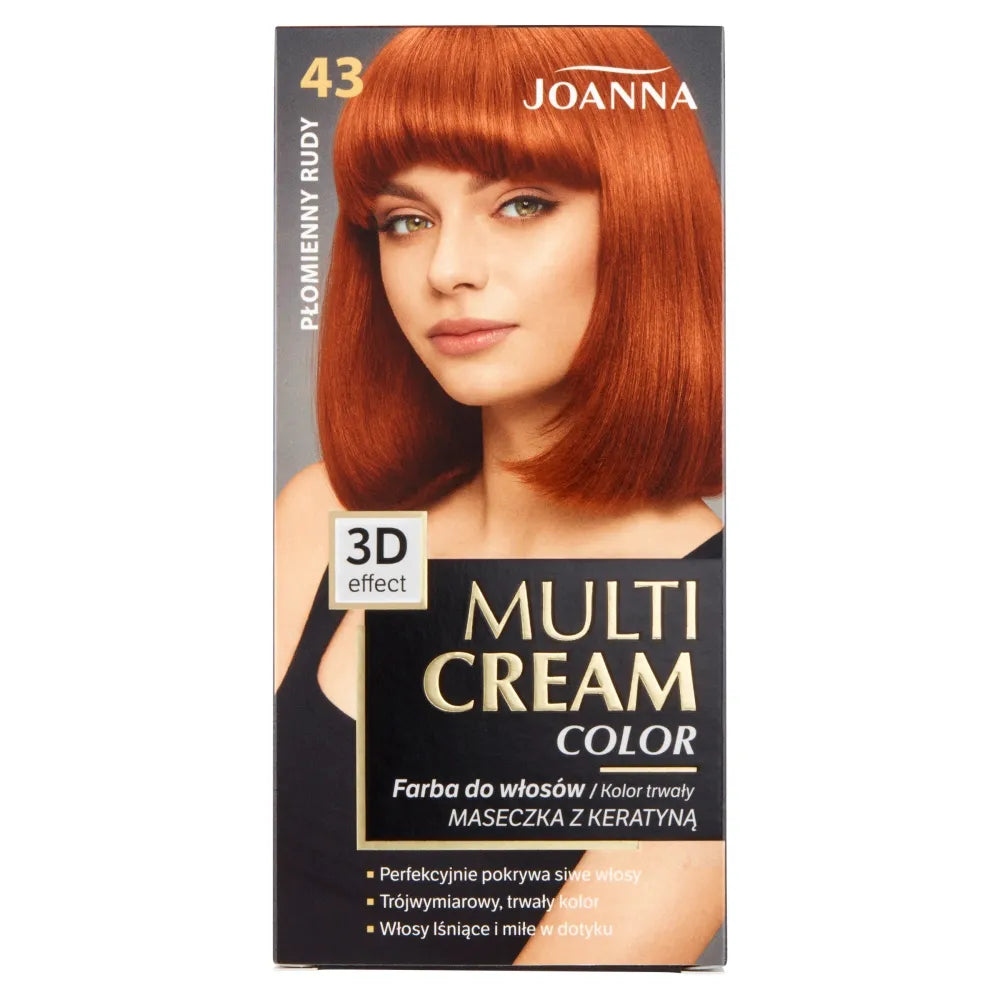 JOANNA MULTI CREAM Spalva 43 Ugninė Raudona - Kosmetika
