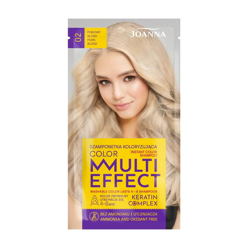 Joanna Multi Effect Color Keratin Complex Plaukų dažai - 02 Perlų šviesus 35g - Kosmetika