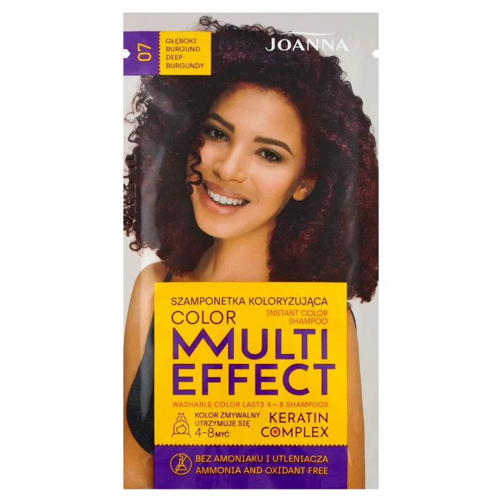 Joanna Multi Effect Color Keratin Complex Plaukų dažai 07 Gili burgundiška - 35g - Kosmetika