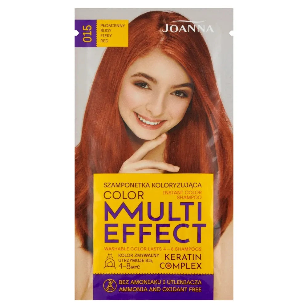 Joanna Multi Effect Color Keratin Complex Plaukų dažai 15 - Ugninė raudona 35g - Kosmetika