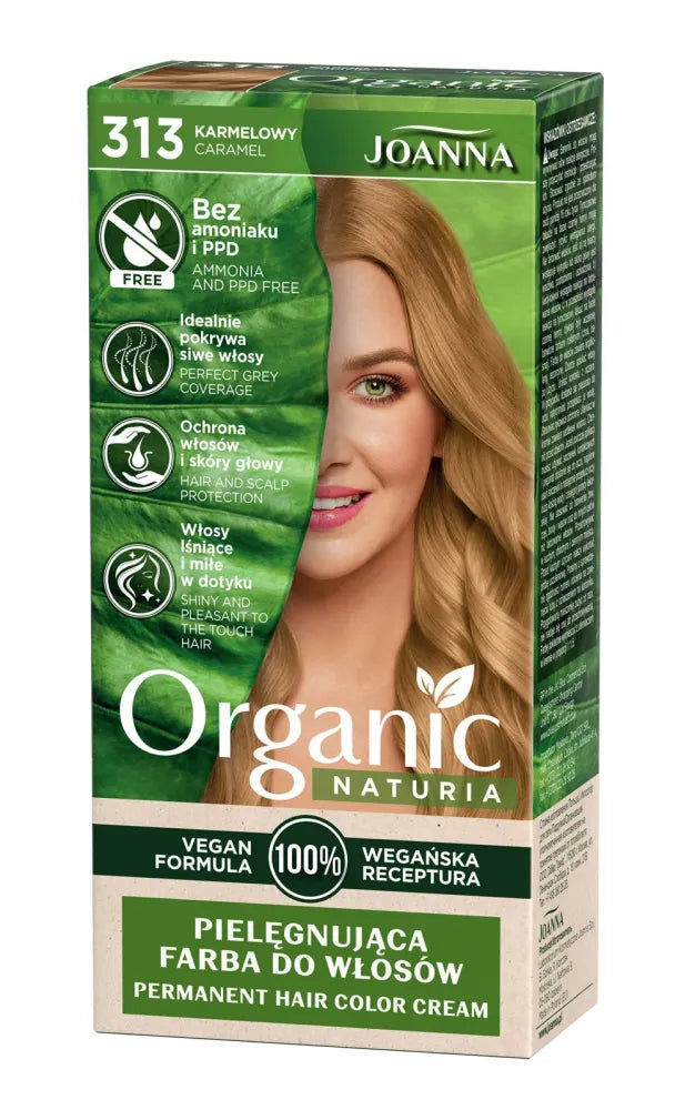 Joanna Naturia Organic Vegan Spalva Nr. 313 Karamelė 1 vnt. - Kosmetika