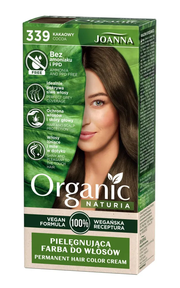 Joanna Naturia Organic Vegan Spalva nr. 339 Kakava 1 vnt. - Kosmetika