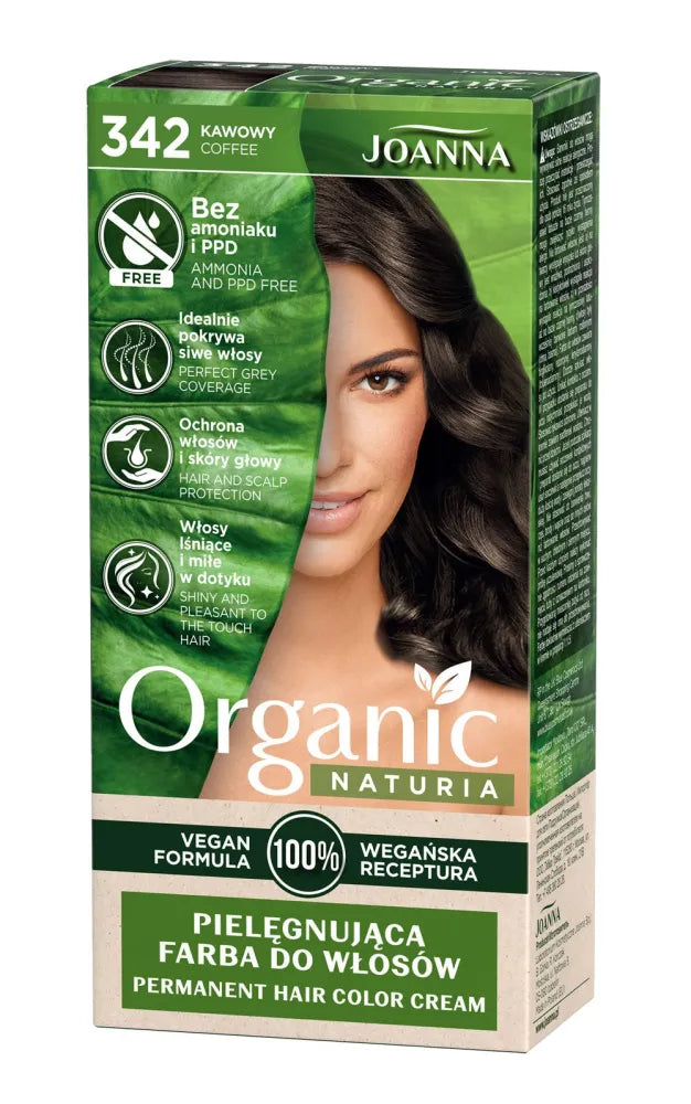 Joanna Naturia Organic Vegan Spalva Nr. 342 Kava 1 vnt. - Kosmetika