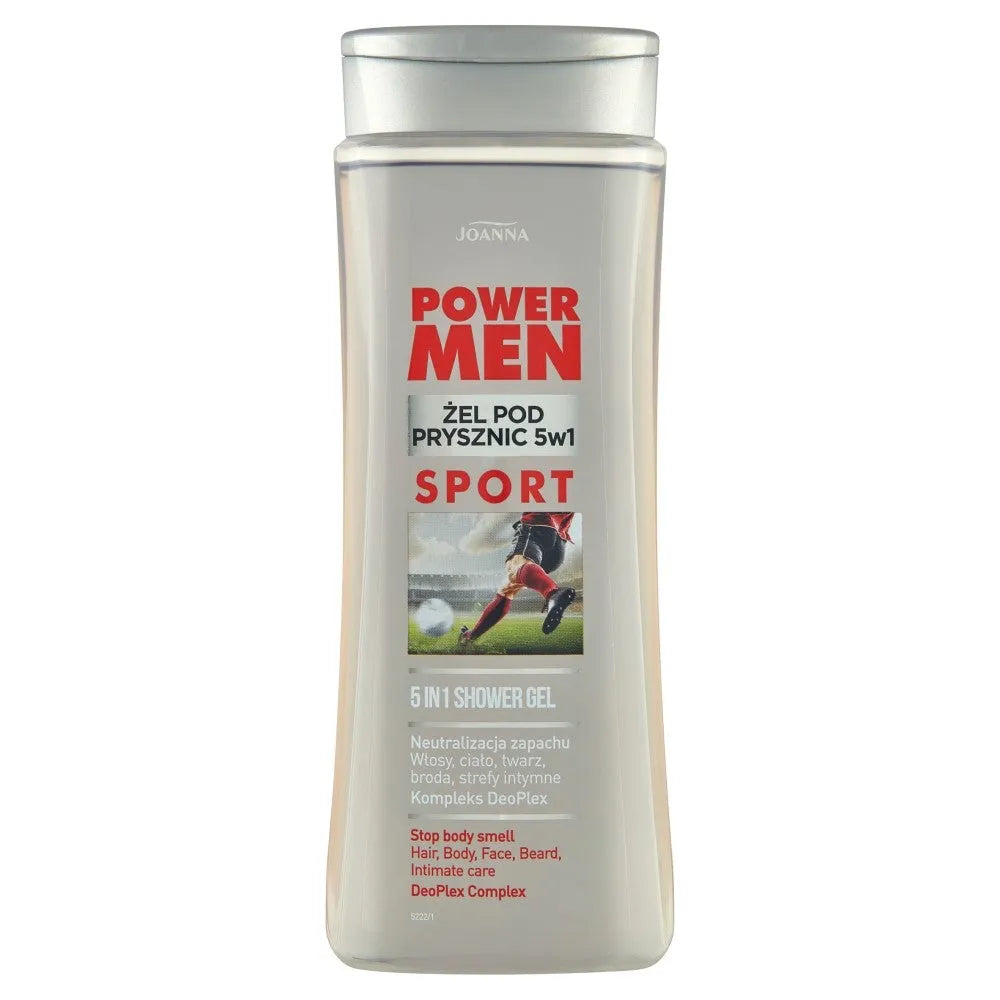 Joanna Power Men 5in1 Sport Dušo Gelis 300ml - Kosmetika