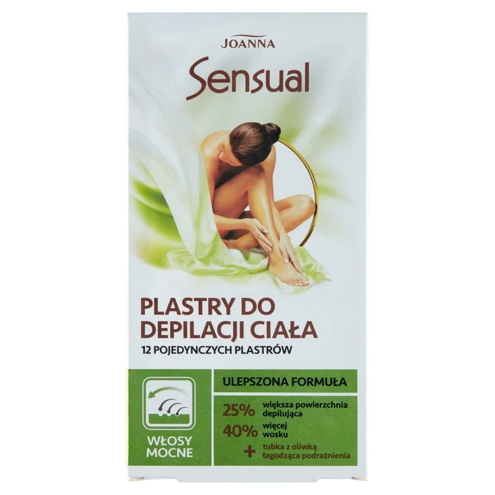 Joanna Sensual Body Wax Strips - stipriems plaukams 1 pakuotė - 12 vnt. - Kosmetika