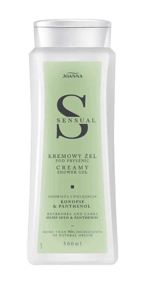 JOANNA Sensual Creamy Shower Gel - Kanapių ir Pantenolio 500ml - Kosmetika