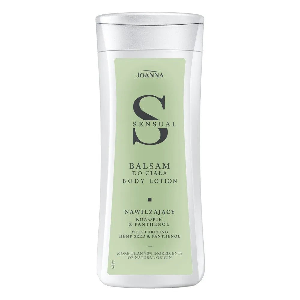 JOANNA Sensual Moisturizing Body Lotion - Hemp & Panthenol 200g - Jautrinantis drėkinamasis kūno losjonas - kanapės ir
