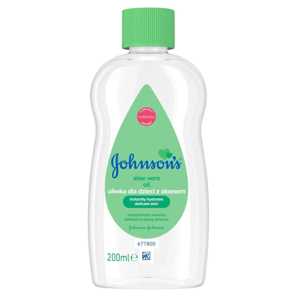 JOHNSON’S Aloe Vera Oil Kūdikių aliejus su 200ml - Kosmetika