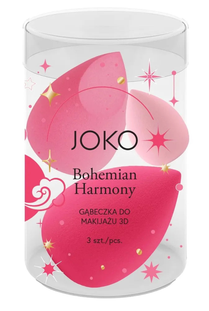 JOKO 3D Bohemian Harmony makiažo kempinėlė 1 pakuotė - 3 vnt. - Kosmetika