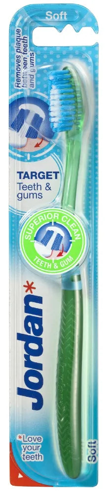 Jordan Toothbrush Target Dantims ir Dantenoms minkštas 1 vnt. - Kosmetika