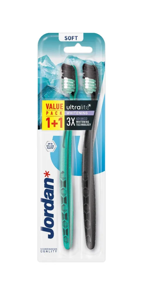 JORDAN Ultralite White Soft dantų šepetėlis - 2 vnt. - Kosmetika
