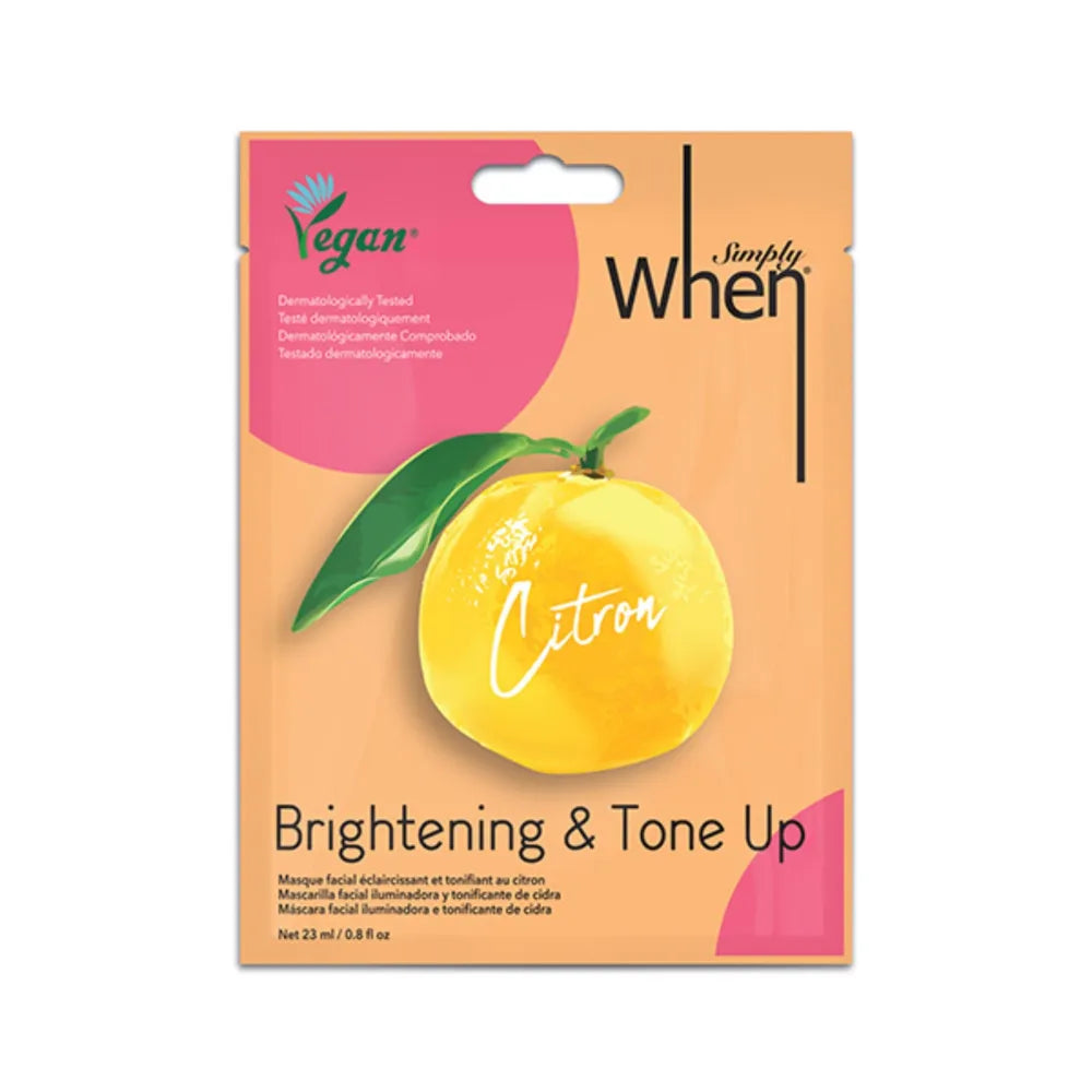 Kai Simply Brightening and toning facial sheet mask - Citron 23ml - Kosmetika