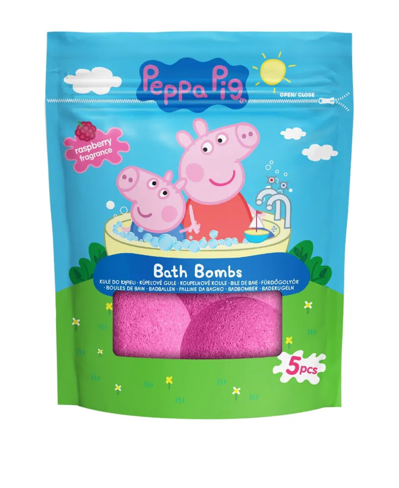 KIDS Peppa Pig Bath Balls - Raspberry 1 op.-5x50g. - Kosmetika