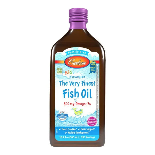 Kid’s The Very Finest Fish Oil 800mg Mixed Berry - 500 ml. - Carlson Labs - Papildai