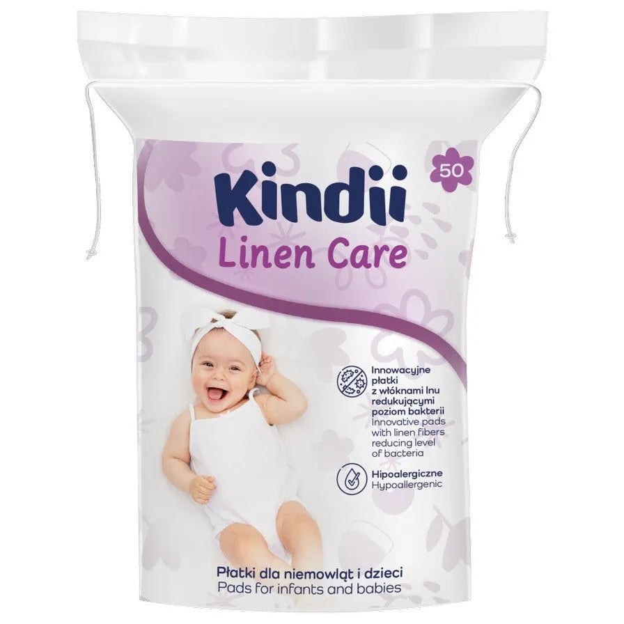 KINDII kosmetiniai padeliai kūdikiams ir vaikams 1 pakuotė - 50 vnt. - Kosmetika