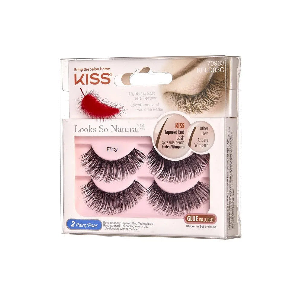 KISS atrodo taip natūraliai false eyelashes - Flirty 1 pakelis - 2 poros - Kosmetika