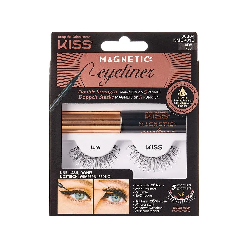 KISS Lure Set (magnetinės blakstienos + akių pieštukas) 1 pakuotė - Kosmetika