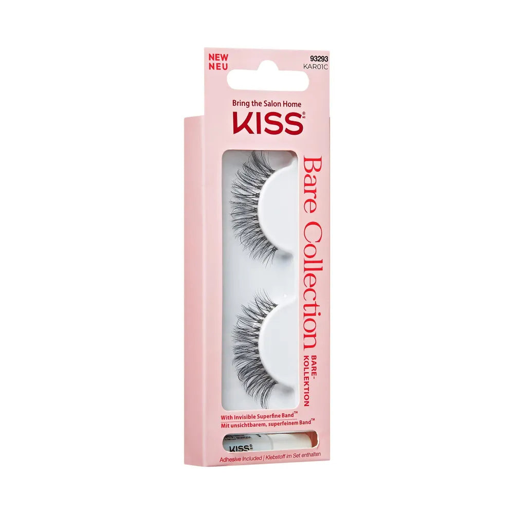 KISS pcs. blakstienos Bare Collection KAR01 1 pora ir blakstienų klijai Net Tue. 1g (0.035.oz.) - Kosmetika