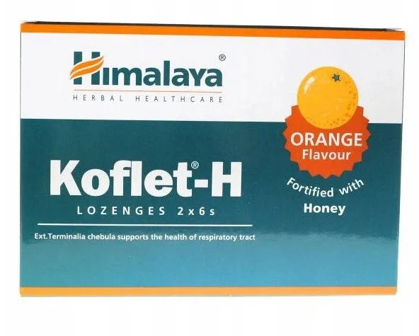 Koflet-H Orange - 12 lozenges - Himalaya - Papildai