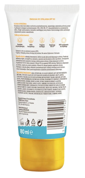 KOLASTYNA Protection and Moisture Sunscreen Emulsion SPF50+ 80 ml - Kosmetika