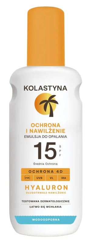 KOLASTYNA Protection and Moisture Sunscreen Emulsion Spray SPF15+ 200 ml - Kosmetika