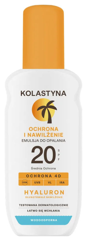 KOLASTYNA Protection and moisturizing Spray sunscreen emulsion SPF20 150 ml - Kosmetika