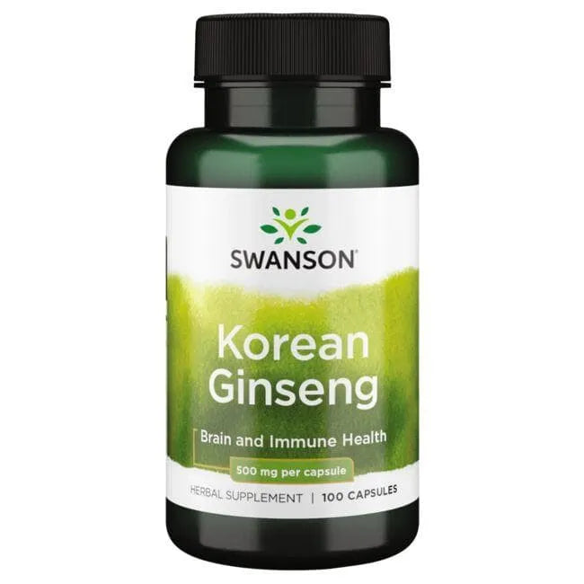 Korean Ginseng - Korėjos ženšenis - 500 mg - N100 - Swanson - Papildai