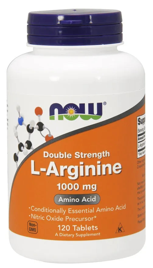 L-Arginine 1000mg - 120 tablets - NOW Foods - Papildai