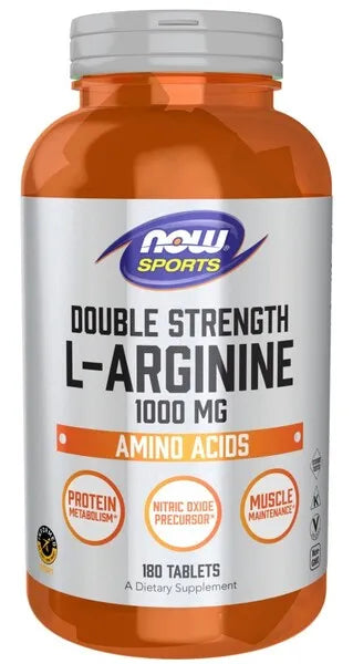 L-Arginine 1000mg - 180 tablets - NOW Foods - Papildai