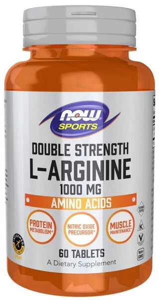 L-Arginine 1000mg - 60 tablets - NOW Foods - Papildai