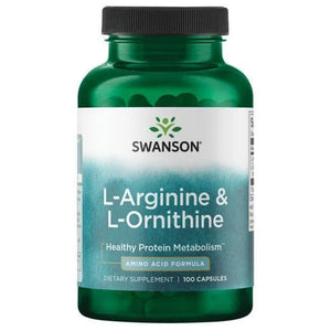 L-Arginine & L-Ornithine - Amino rūgštys - N100 - Swanson - Papildai