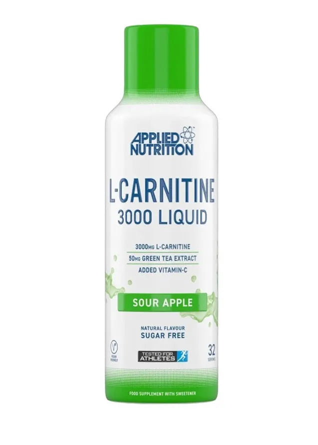 L-Carnitine Liquid 3000 Sour Apple - 480 ml - Applied Nutrition - Sporto papildai