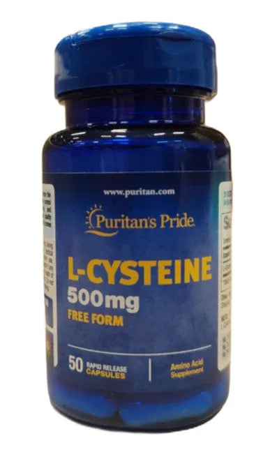L-Cysteine 500 mg - 50 caps - Puritan’s Pride - Papildai