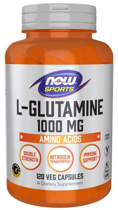 L-Glutamine 1000mg - 120 vcaps - NOW Foods - Papildai