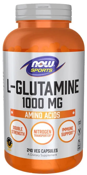 L-Glutamine 1000mg - 240 vcaps - NOW Foods - Papildai