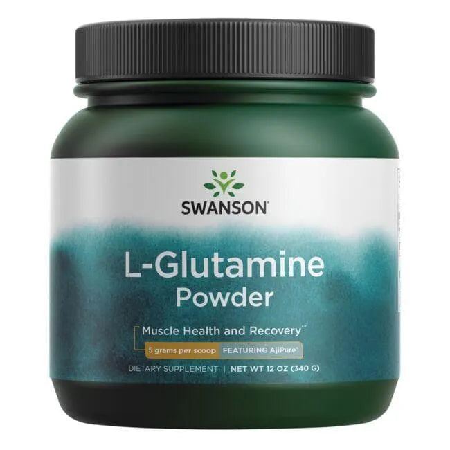 L-Glutamine Powder - 340 gr. - L-Glutaminas - su AjiPure - Swanson - Papildai