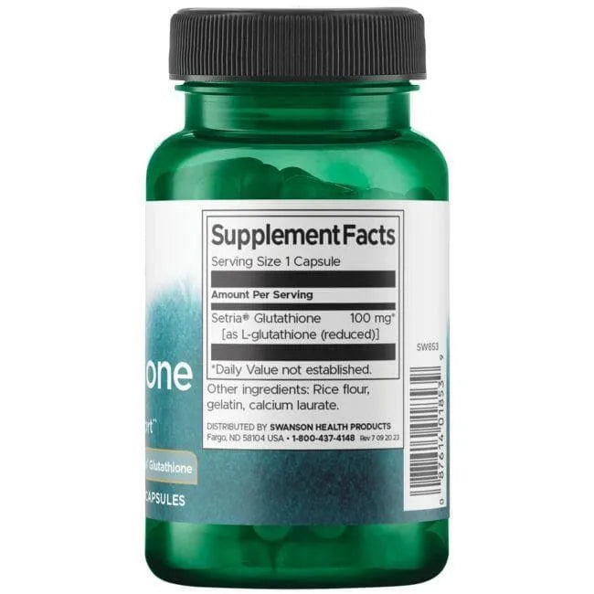 L-Glutathione - Featuring Setria Glutathione - 100 mg - N100 - Swanson - Papildai