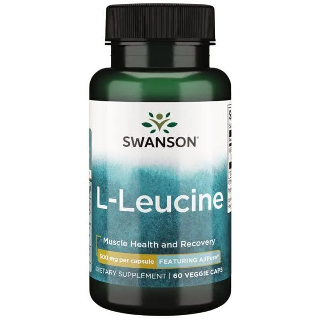 L-Leucine - 500 gr - N60 - L-Leucinas su AjiPure - Swanson - Papildai