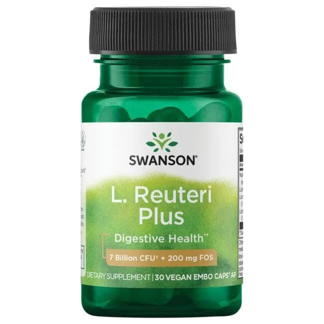 L. Reuteri Plus - Probiotikai - 7 mlrd. CFU + 200 mg FOS - N30 - Swanson - Papildai