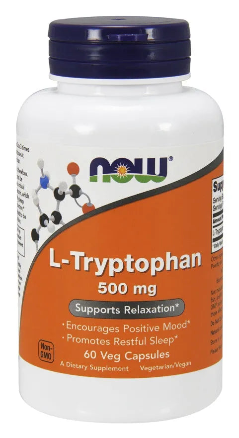 L-Tryptophan 500mg - 60 vcaps - NOW Foods - Papildai