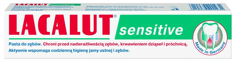 Lacalut Sensitive Toothpaste jautriems dantims 75ml - Kosmetika