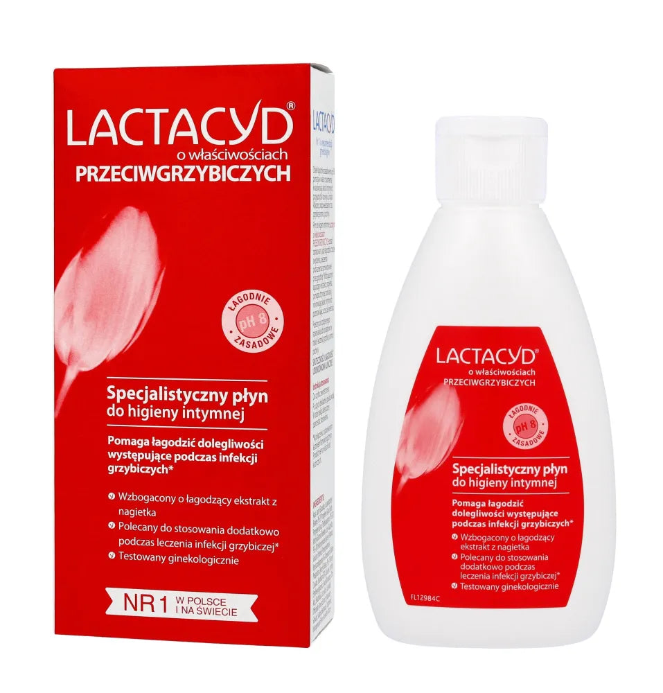 Lactacyd ginekologinis skystis intymiai higienai priešgrybelinis 200 ml - Kosmetika