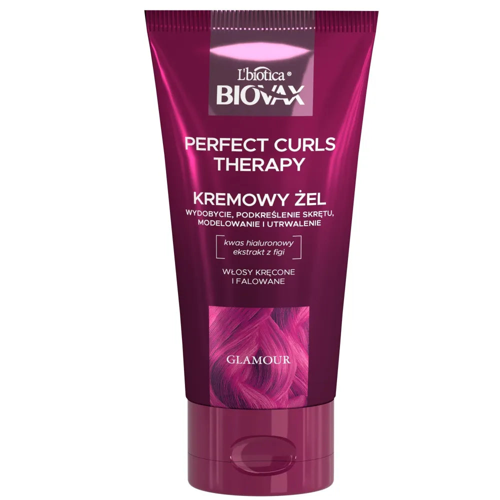 L’BIOTICA BIOVAX Glamour Cream Gel Tobuli garbanos terapija - garbanotiems ir banguotiems plaukams 150ml - Kosmetika