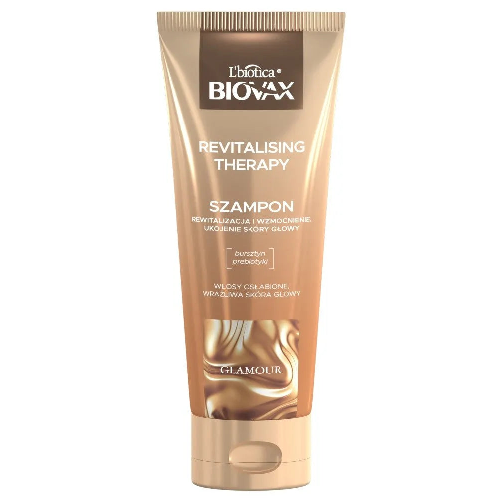 L’BIOTICA Biovax Glamour Revitalizuojantis terapinis šampūnas silpniems plaukams ir jautriai galvos odai 200ml